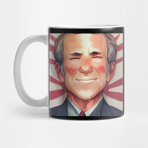 George W. Bush | Manga style portrait by Classical